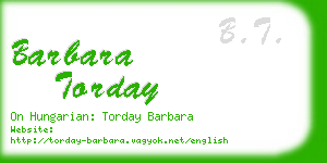 barbara torday business card